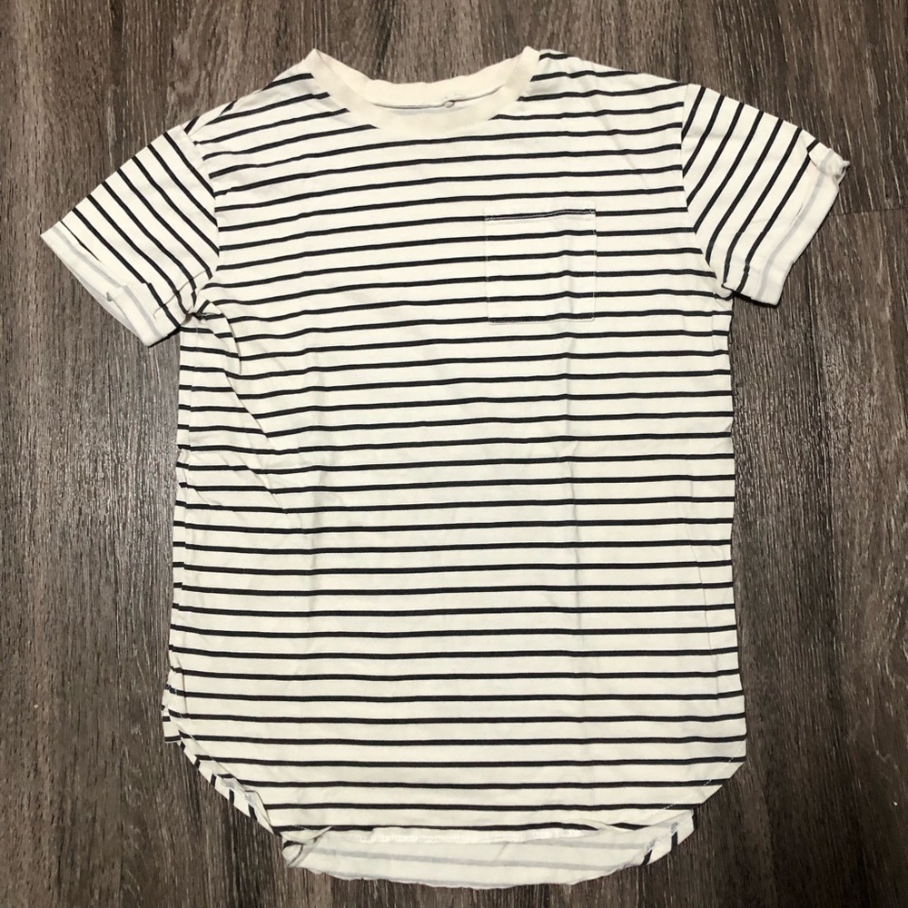 River Island Kids Striped T-shirt - Black & White, UK 9-10 Yrs